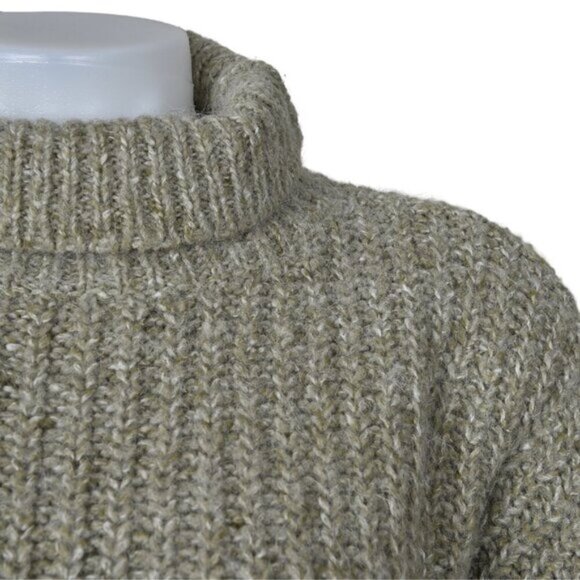 Zara Knit Oversized Turtleneck Sweater Chunky Knit Size Large - Picture 4 of 10
